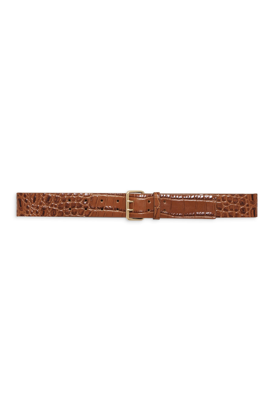 Anine Bing - Mila Belt embossed brown