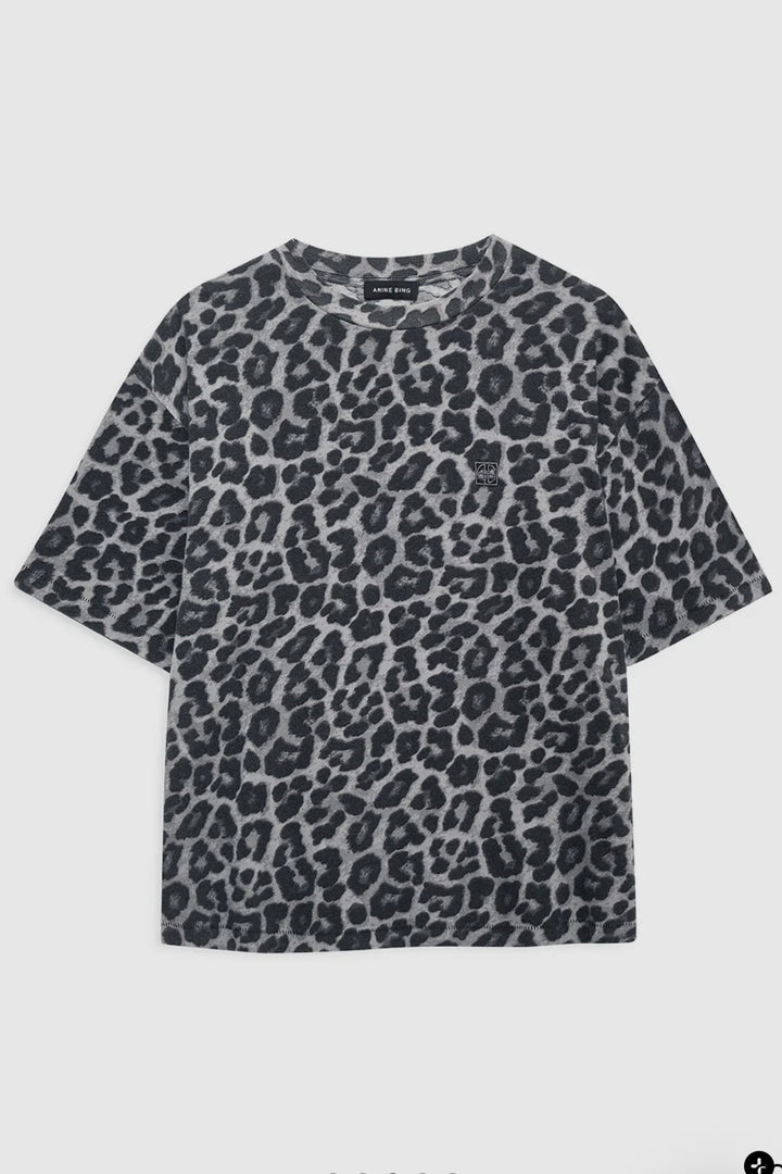 Anine Bing - Cohen Tee grey leopard