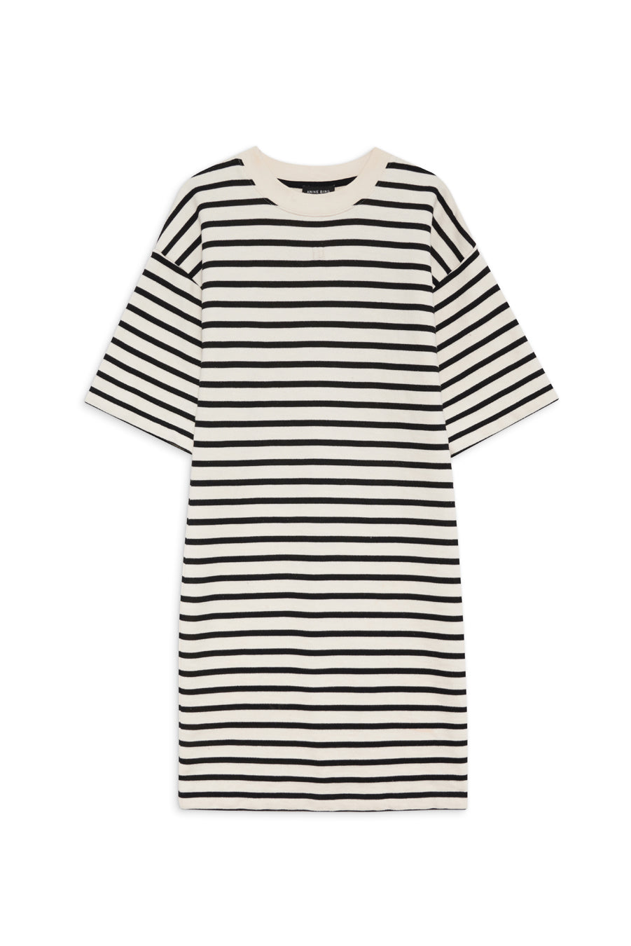 Anine Bing - Mona Dress black stipe french terry
