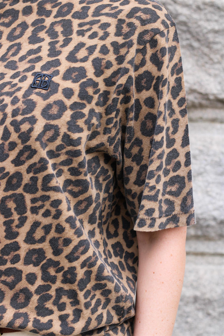 Anine Bing - Avi Tee black and brown leopard