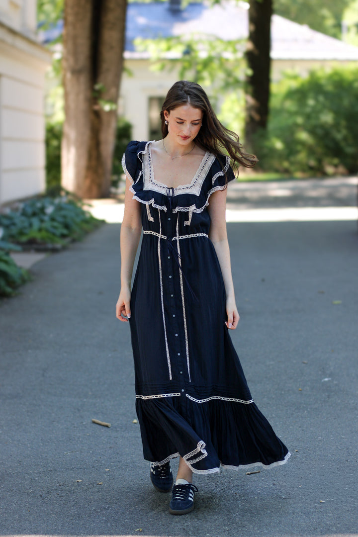 Rixo - Kendara Dress Deep Navy