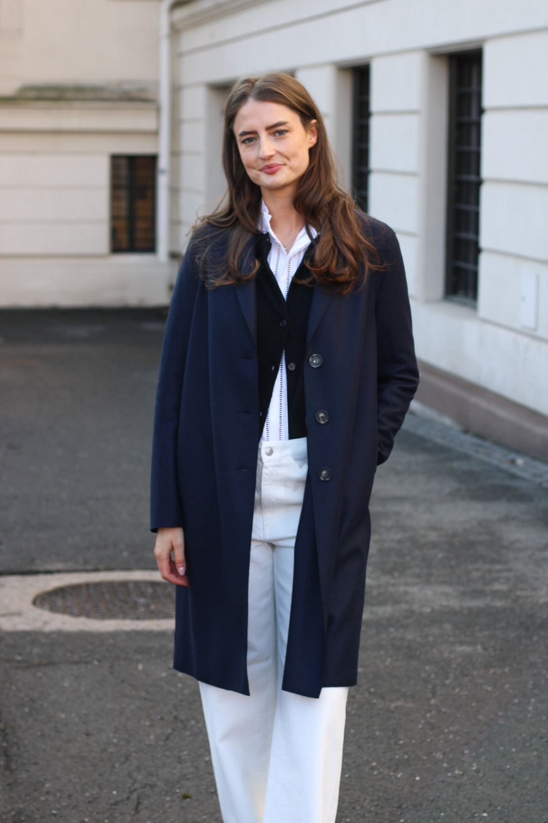 Harris Wharf - Women	overcoat	light pressed wool