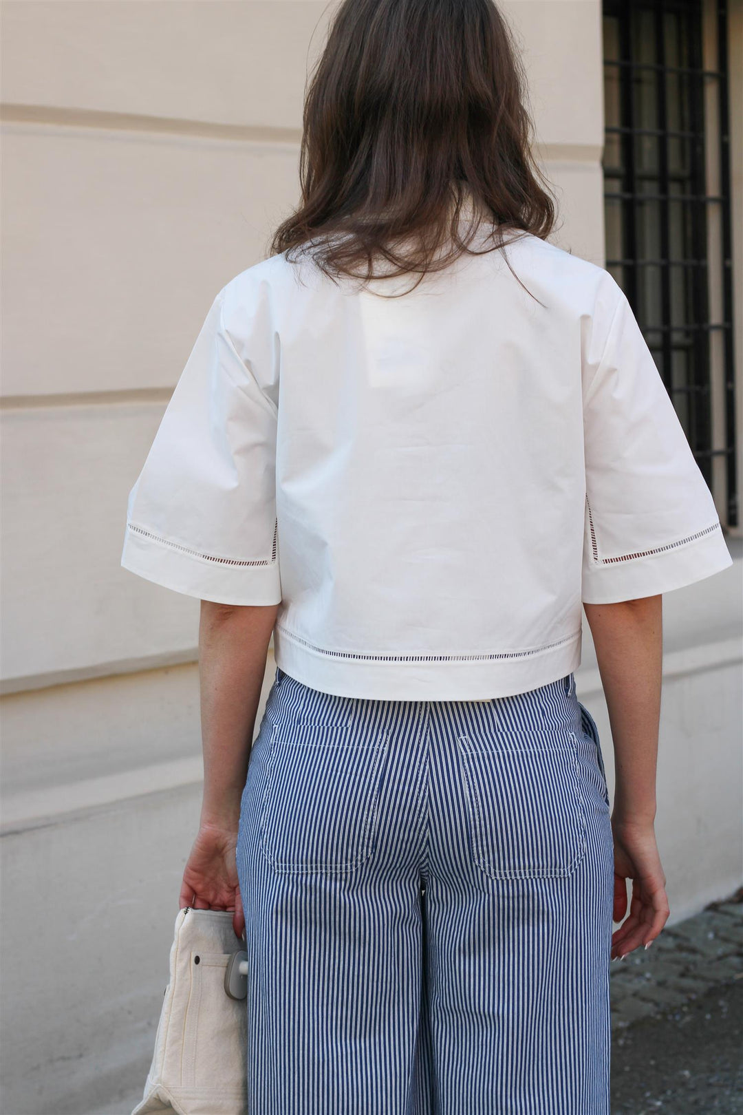 Róhe - Ladder embroidered poplin shirt