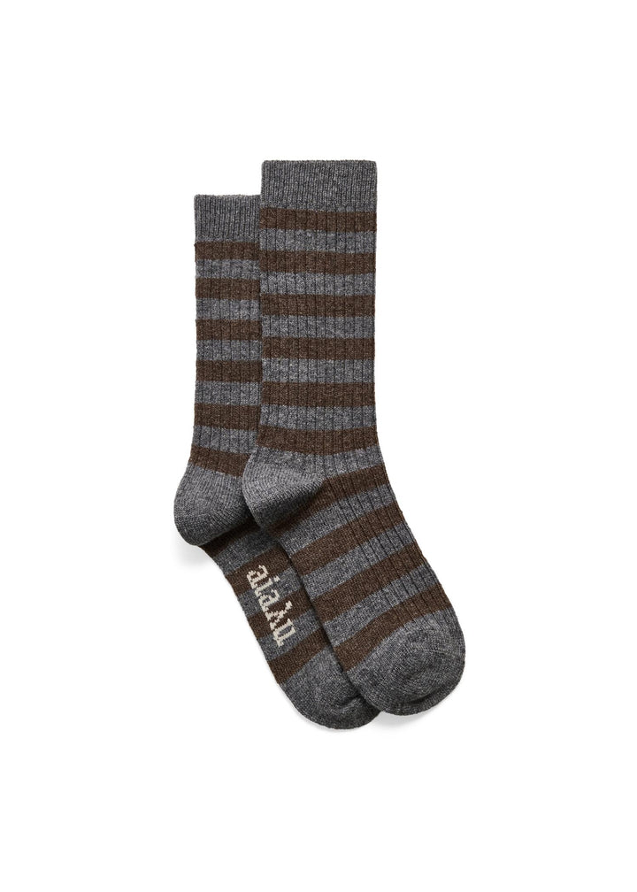 Aiayu - Striped Cashmere Sock
