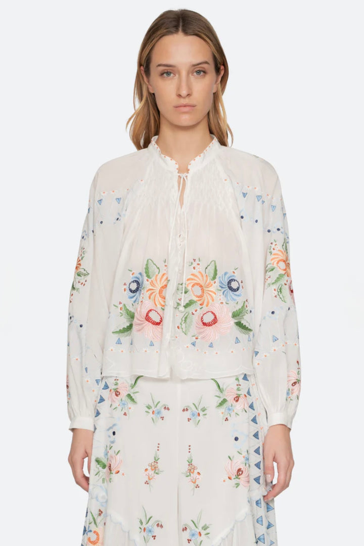 Sea NY - Serafina Emb l/slv blouse