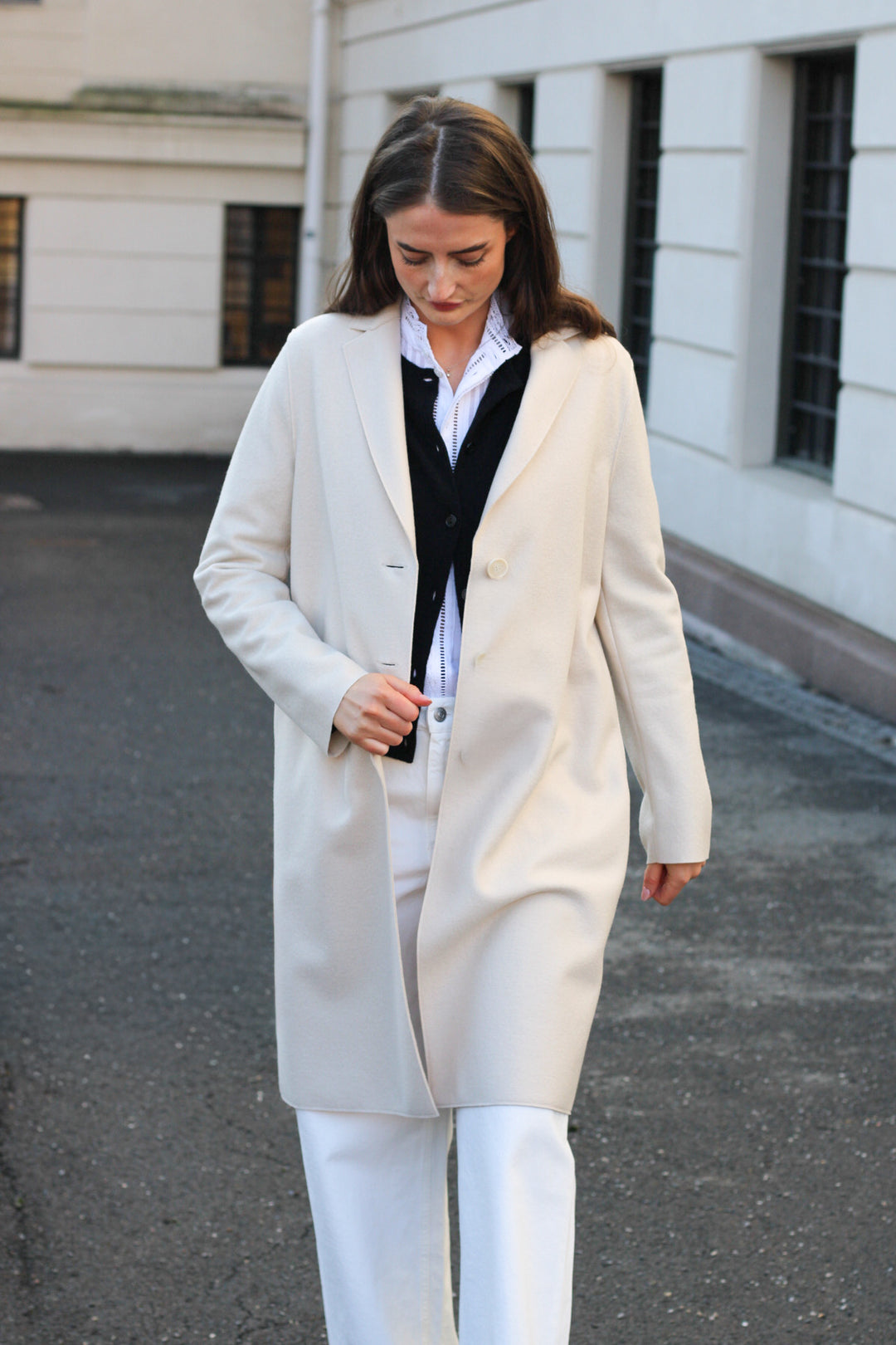 Harris Wharf - Women	Overcoat Light Pressed Wool