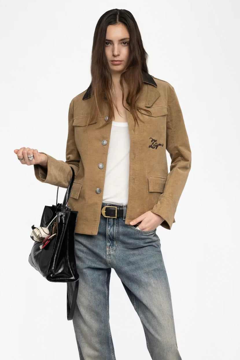 Zadig & Voltaire - Verame Beige Corduroy Jacket