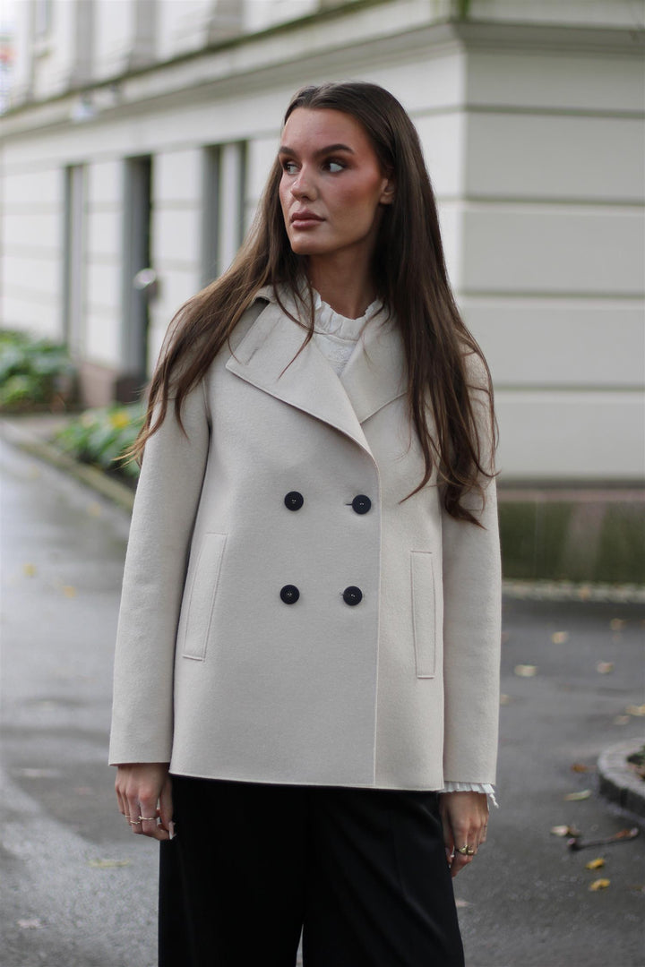 Harris Wharf London - Peacoat pressed wool
