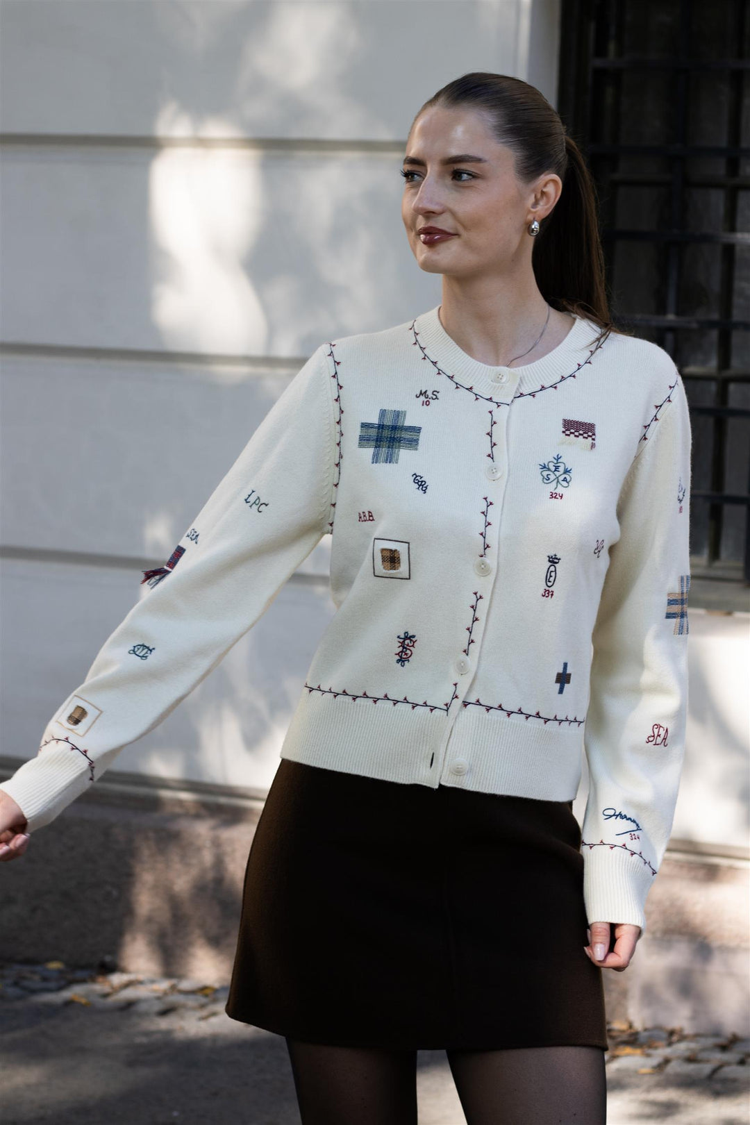 Sea NY - Claira Emb Knit Cardigan