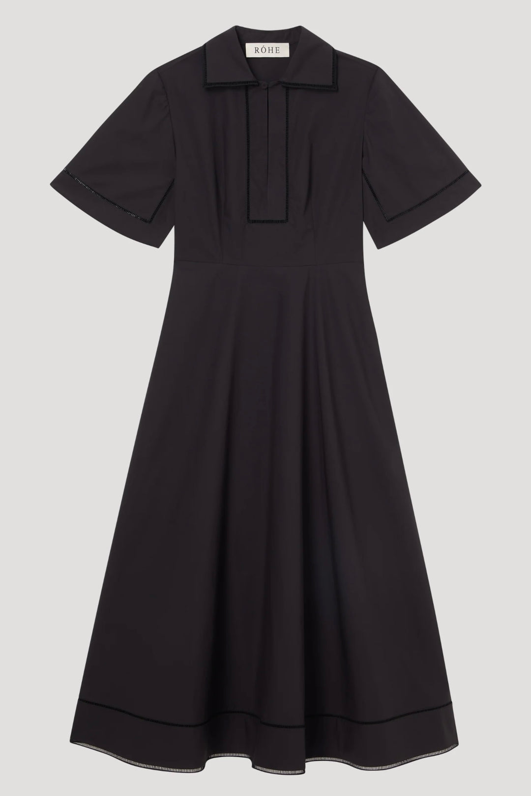 Róhe - Ladder embroidered poplin dress