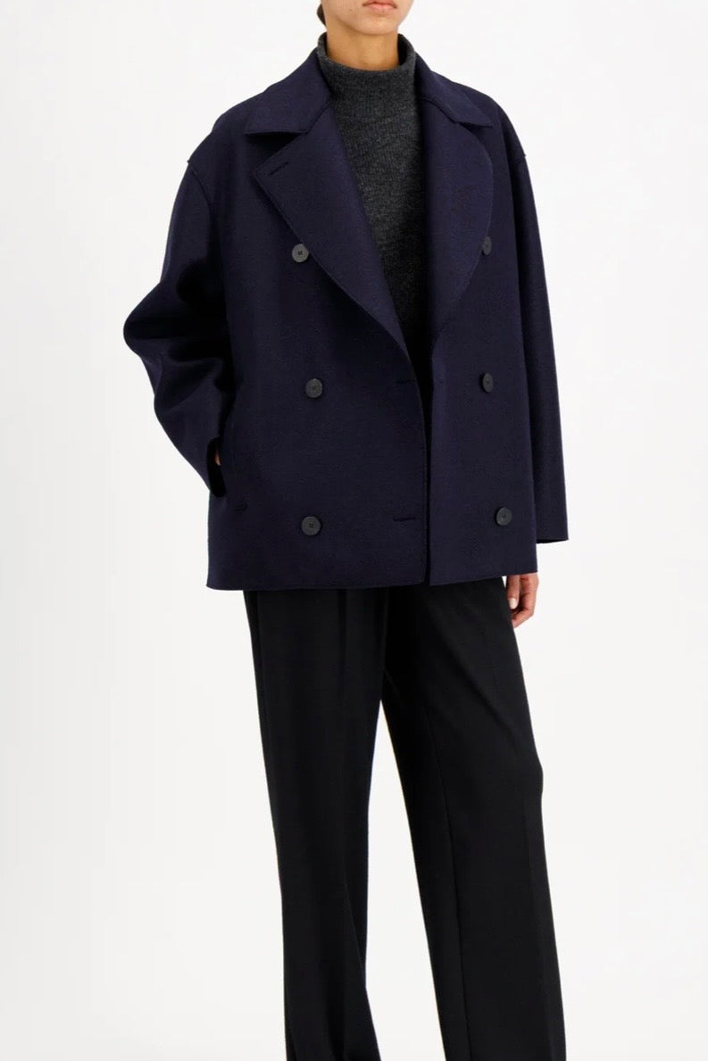Harris Wharf London - Woman oversized peacoat pressed wool
