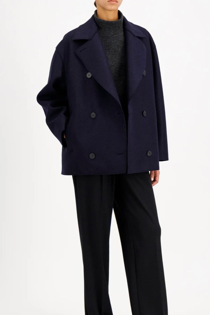 Harris Wharf London - Woman oversized peacoat pressed wool