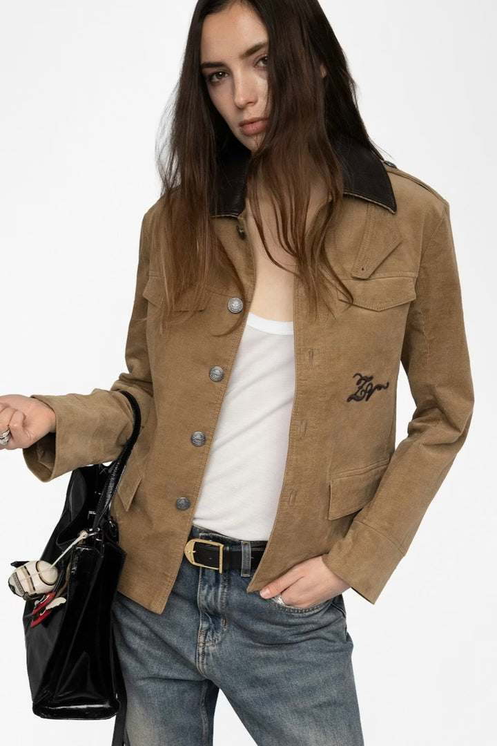 Zadig & Voltaire - Verame Beige Corduroy Jacket