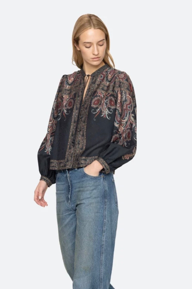 Sea NY - Hyacinth print l/slv top