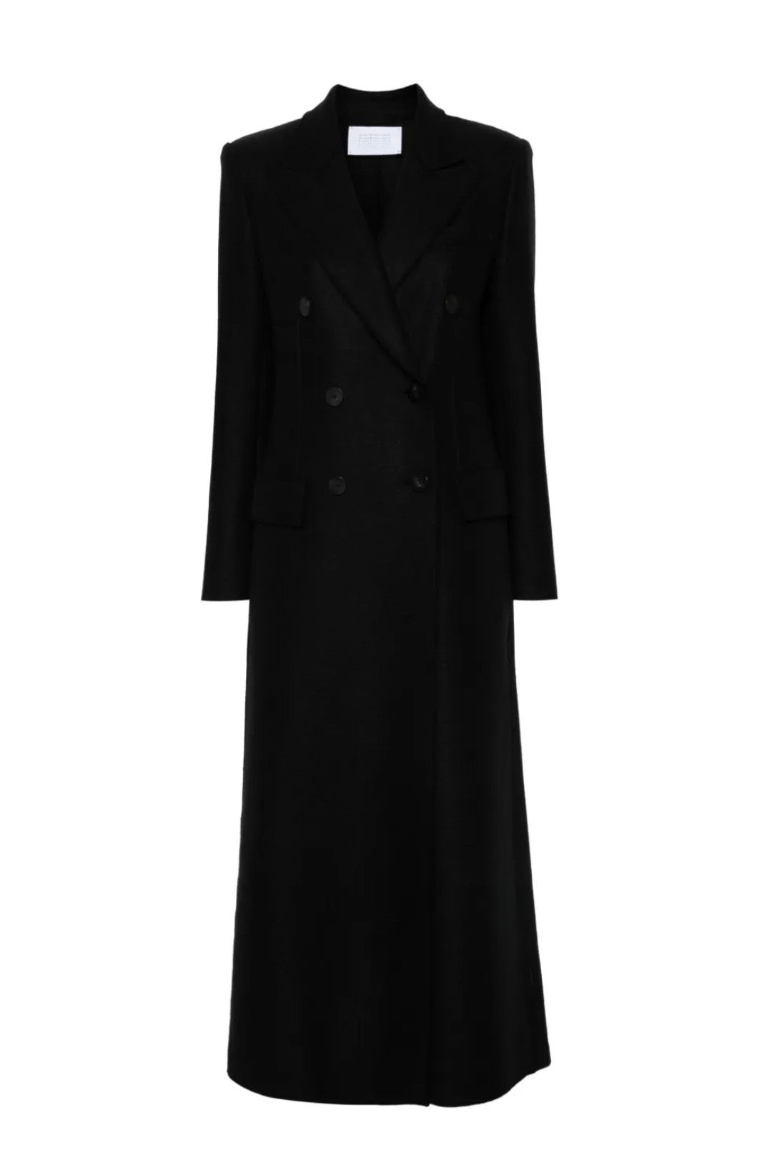 Harris Wharf - Women long double breasted tailored coat pressed wool
