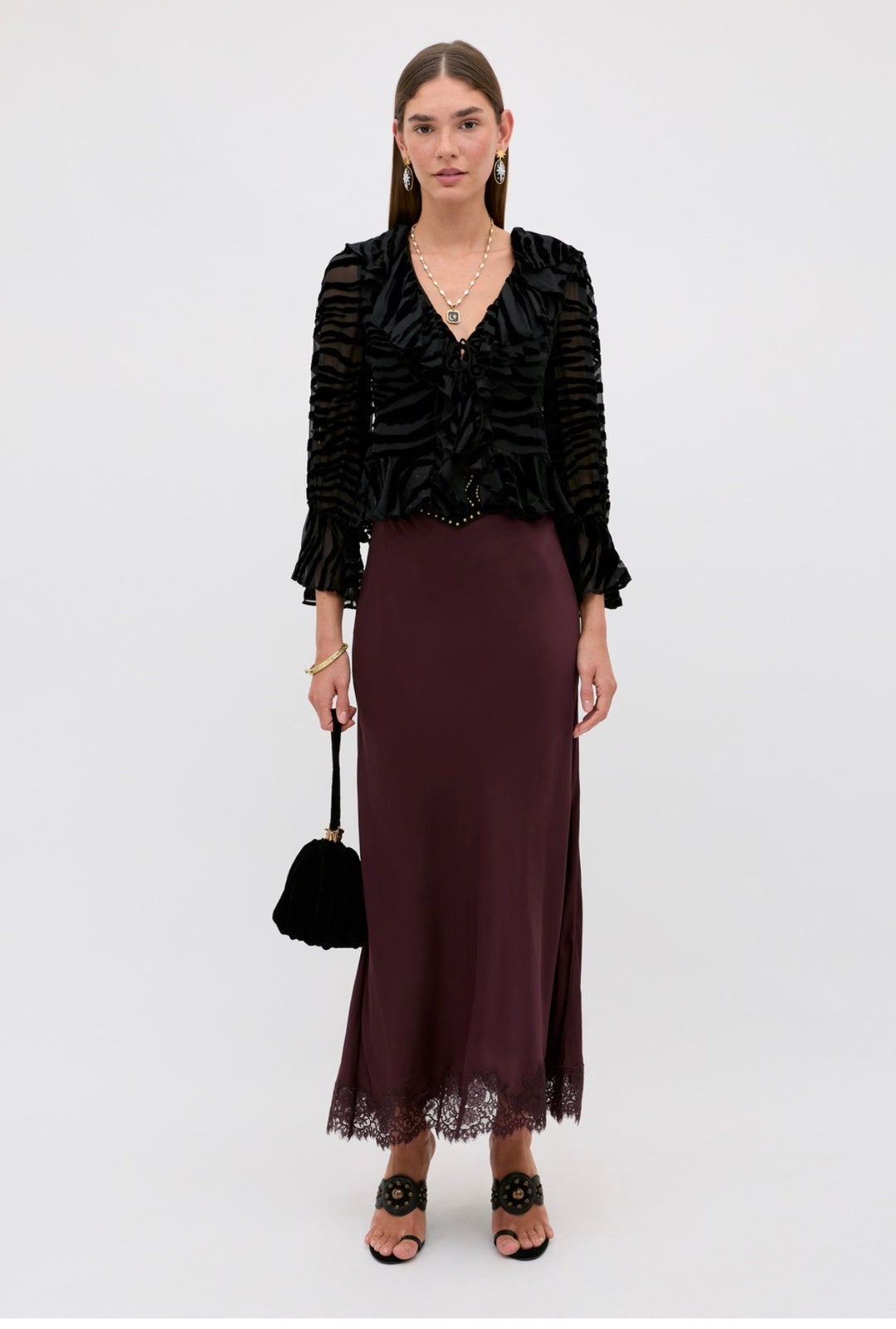 Rixo - Mathilde Skirt Wine