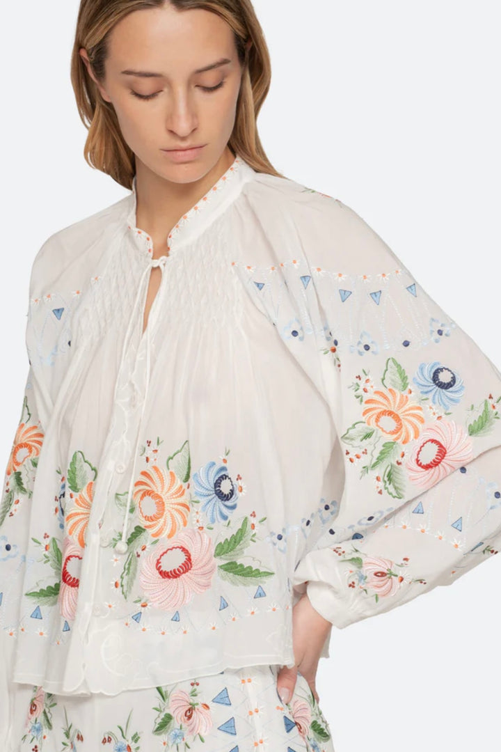 Sea NY - Serafina Emb l/slv blouse