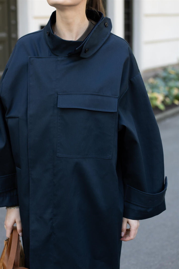 Af Agger - Water Resistant Trench Coat - Navy