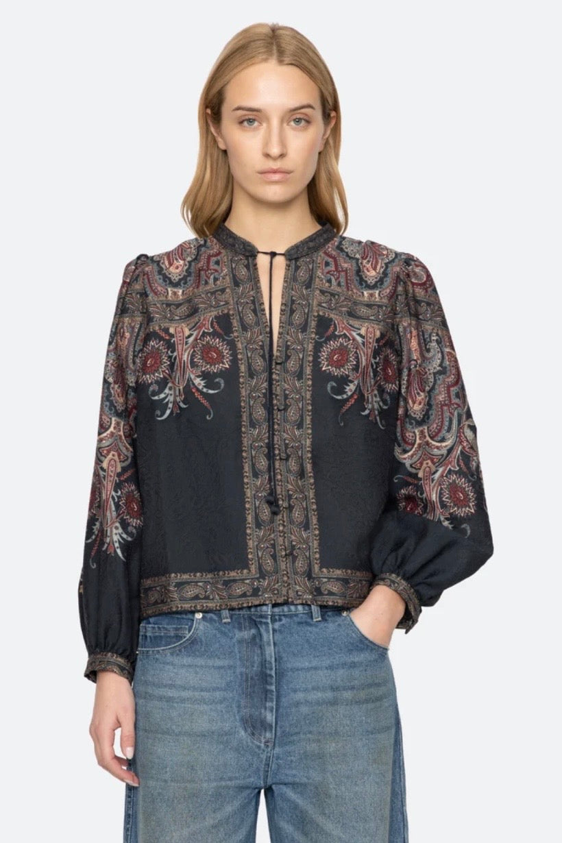 Sea NY - Hyacinth print l/slv top