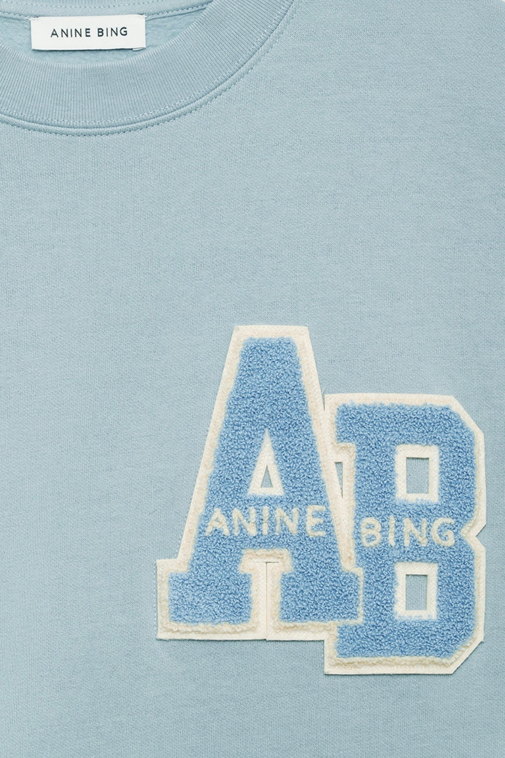 Anine Bing - Miles Oversized Sweatshirt Letterman pastel blue
