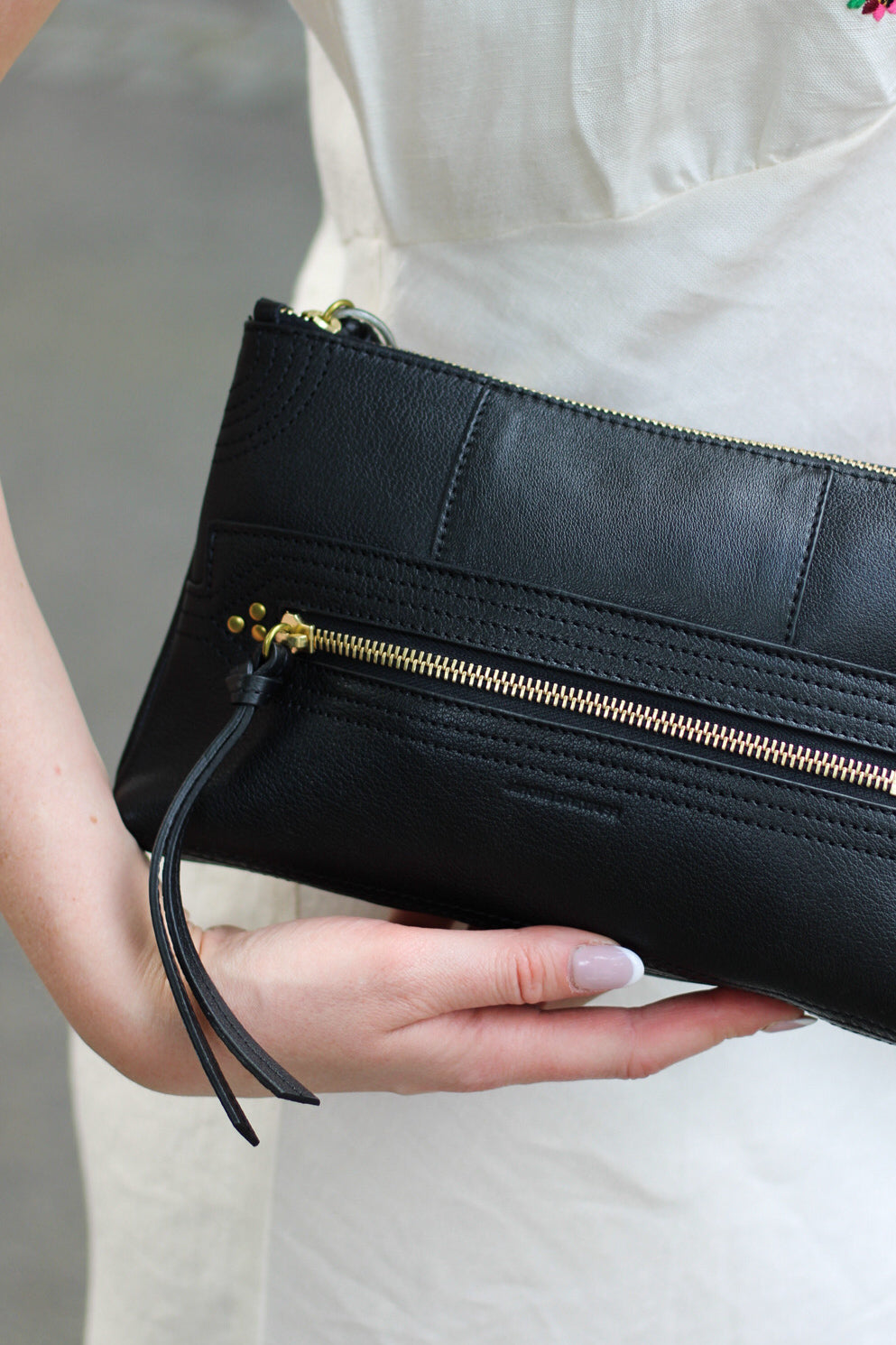 Jerome Dreyfuss - Lucky Clutch L buffalo noir brass