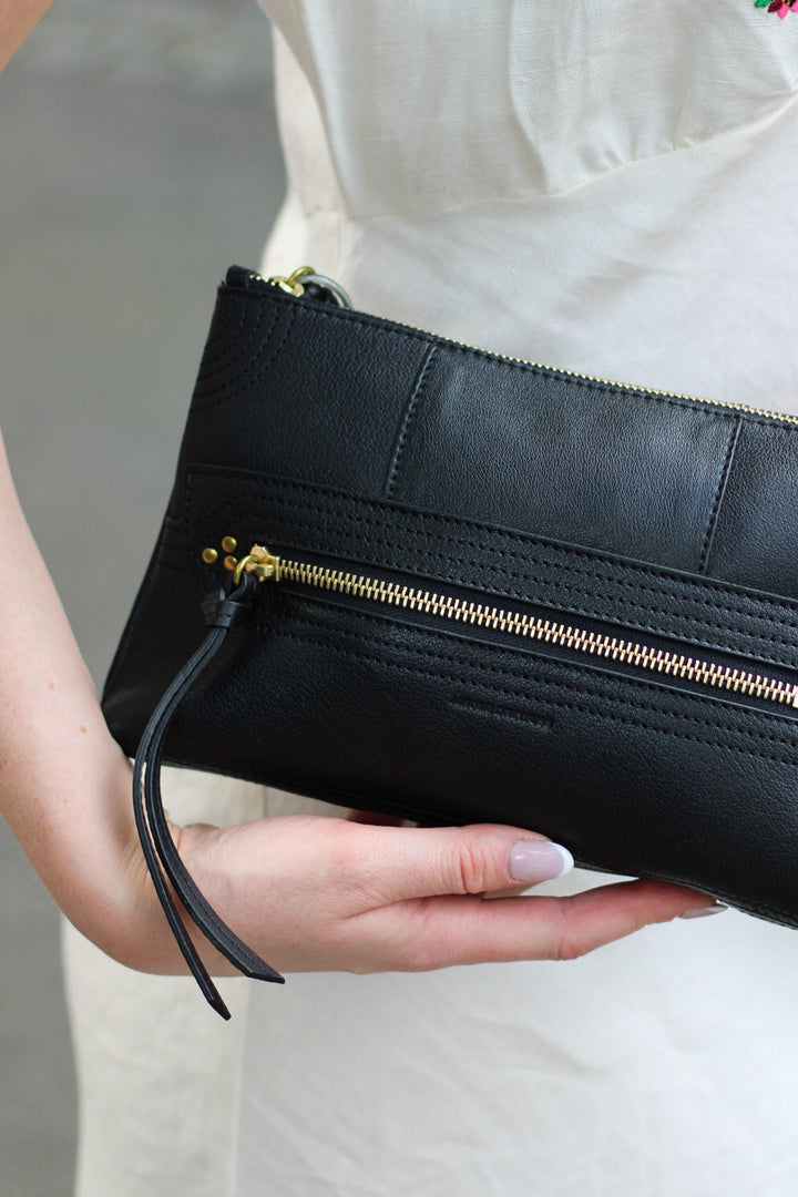 Jerome Dreyfuss - Lucky Clutch L buffalo noir brass