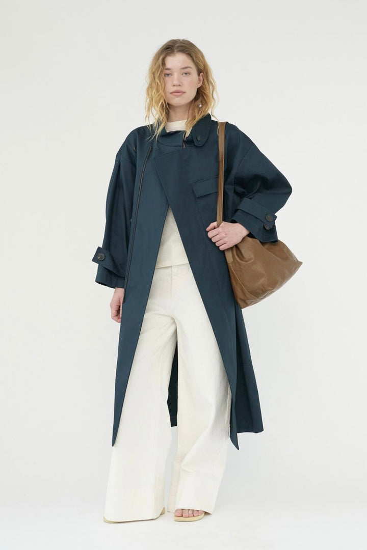 Af Agger - Water Resistant Trench Coat - Navy