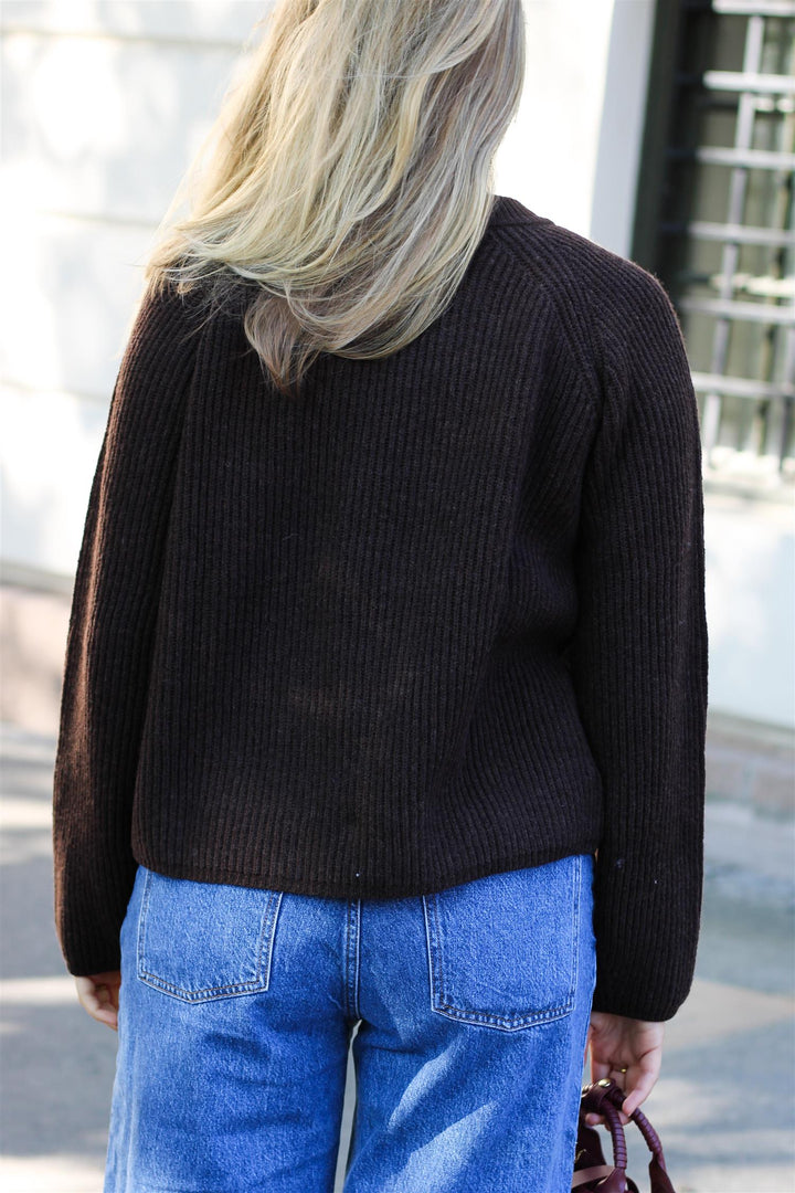 Af Agger - Shetland Wool Large Rib Long Sleeve Jumper