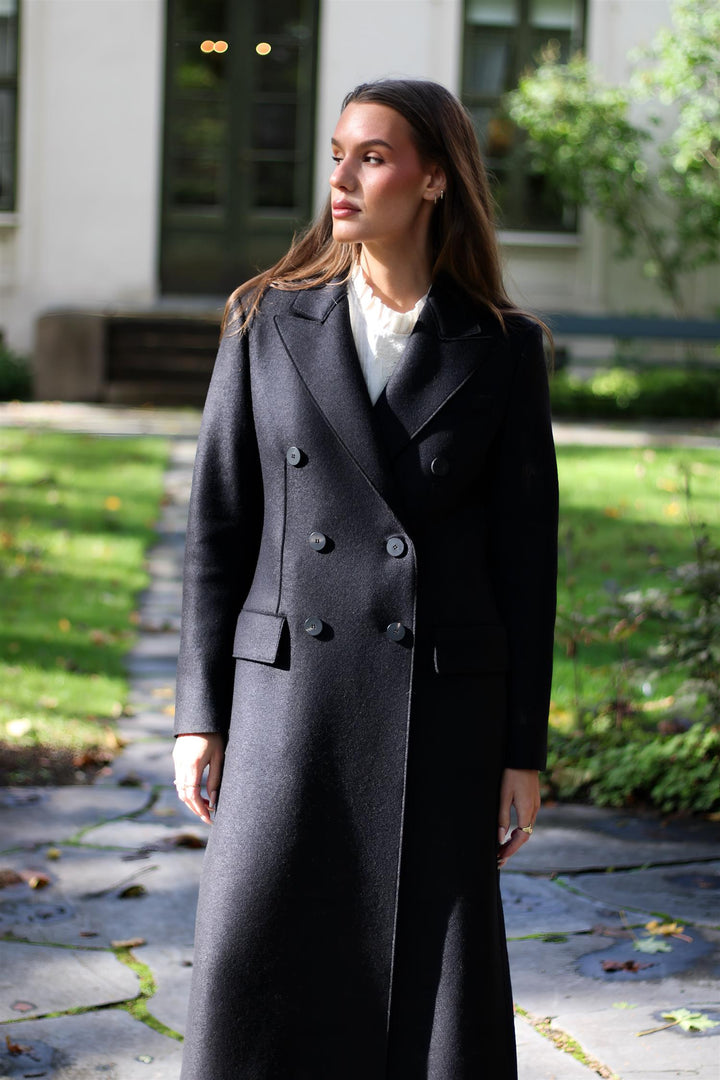 Harris Wharf London - Long double breasted tailored coat