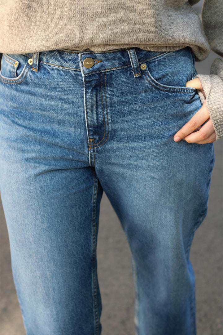 Skall Studio - Allison cropped jeans vintage washed blue