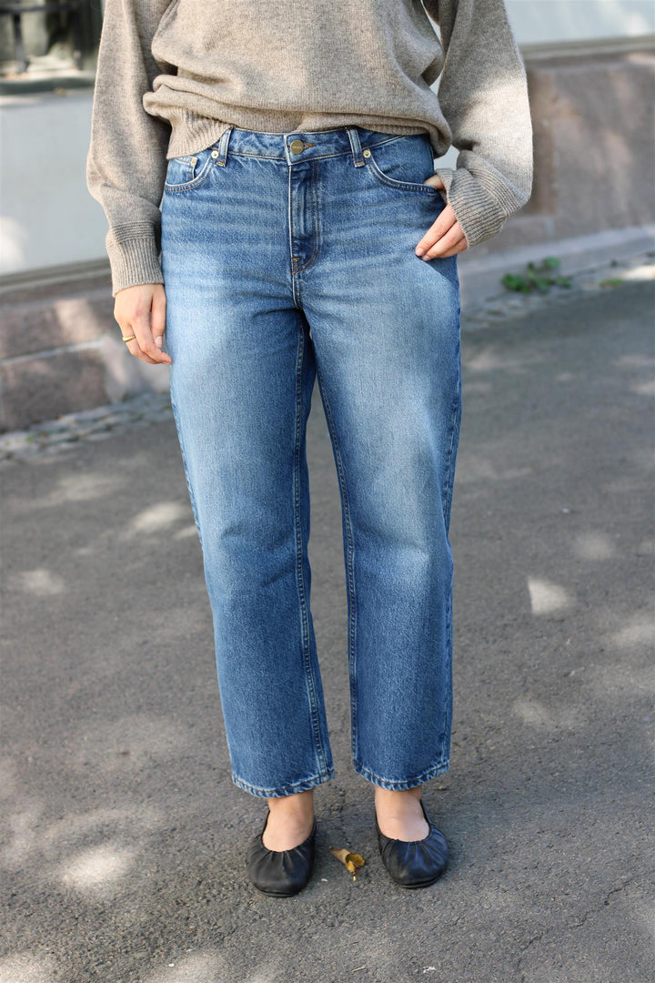 Skall Studio - Allison cropped jeans vintage washed blue
