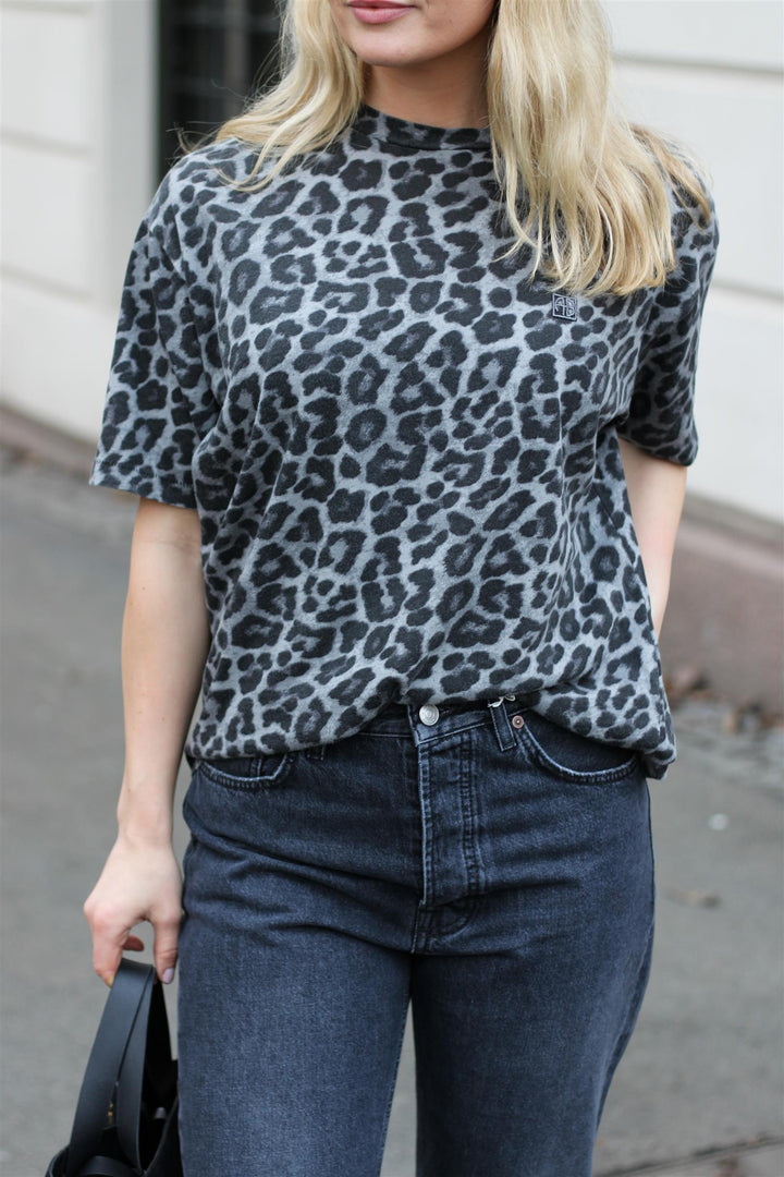 Anine Bing - Cohen Tee grey leopard