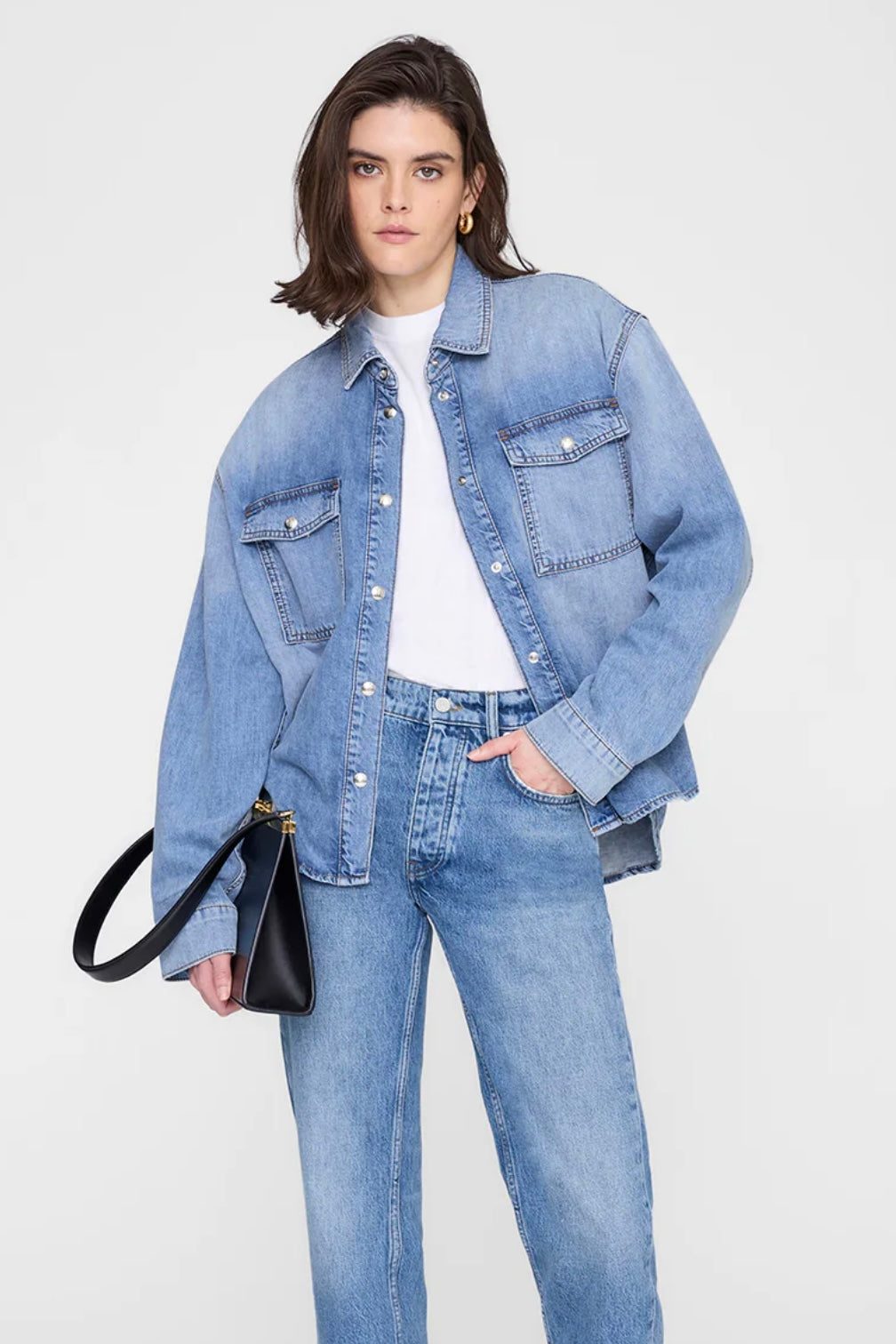 Anine Bing - Paxton Shirt Tidal Blue