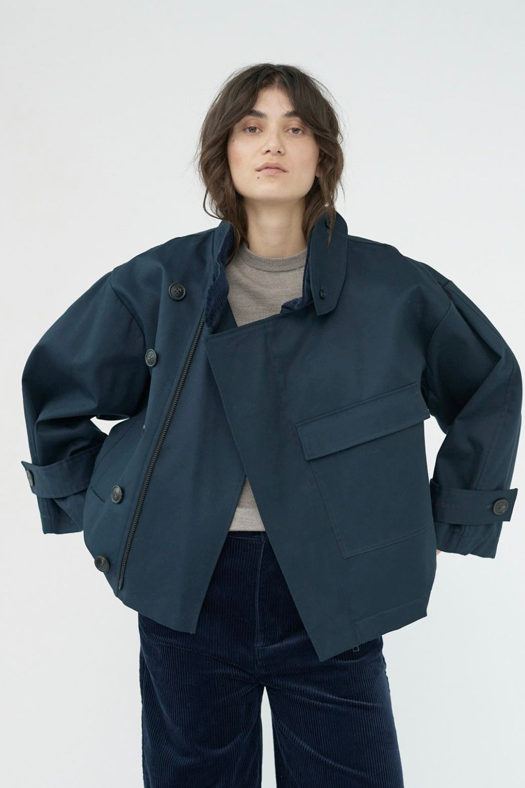 Af Agger - Water Resistant Trench Jacket - Navy