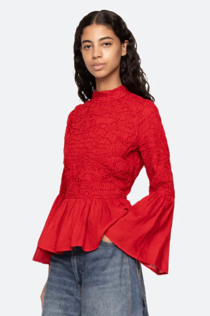 Sea NY - Imogen Solid l/slv Top