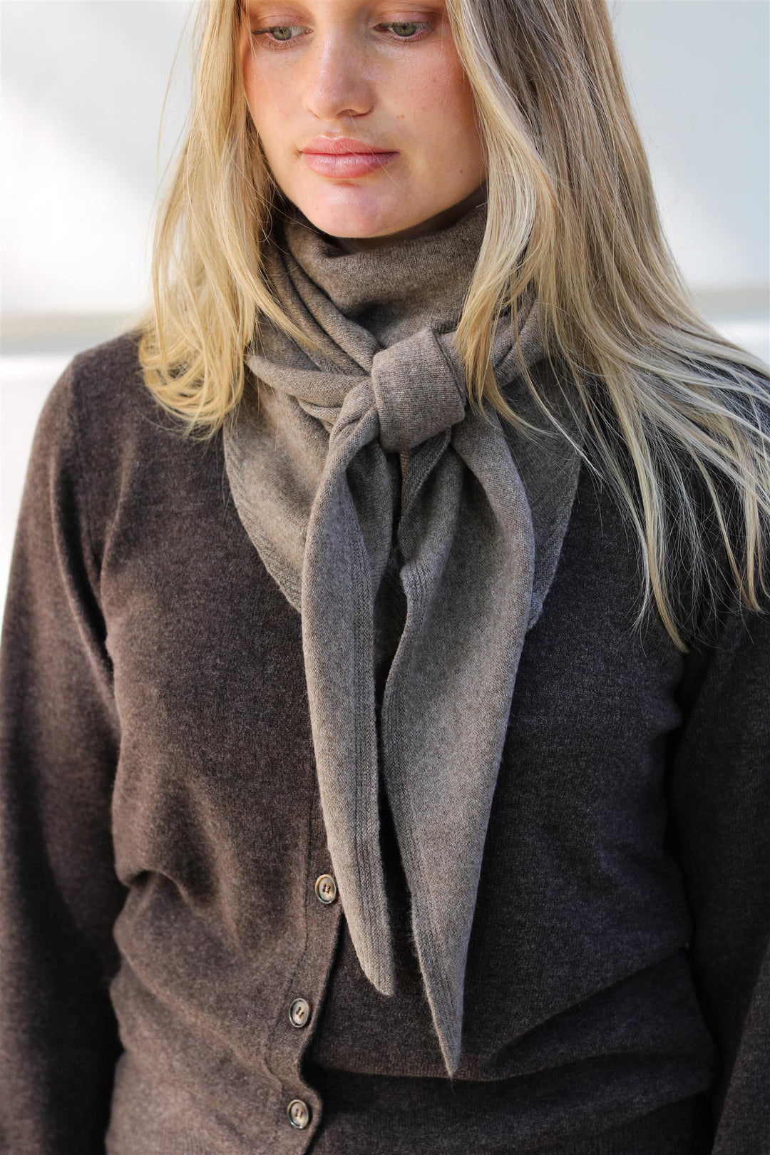 Christian Aks - Mira Wool Cash Scarf  Cappuchino