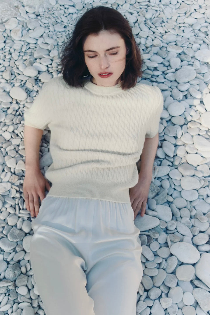 Christian Aks - Lucie cable alpaca cash knit