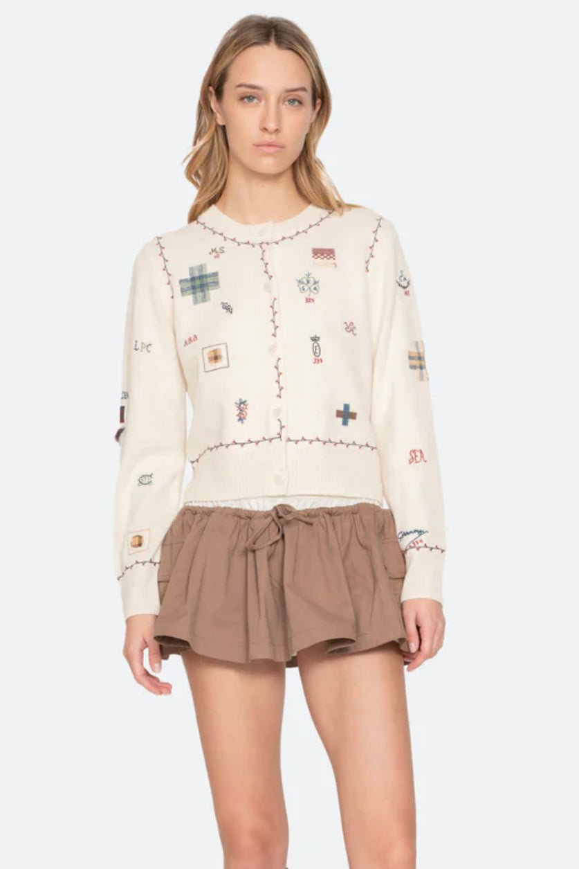 Sea NY - Claira Emb Knit Cardigan