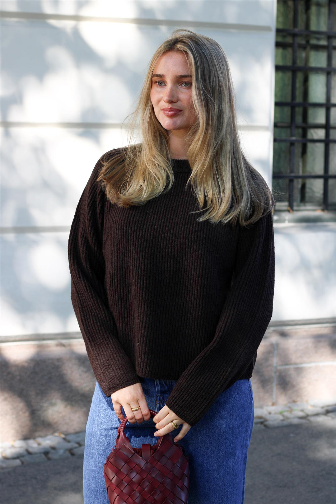 Af Agger - Shetland Wool Large Rib Long Sleeve Jumper