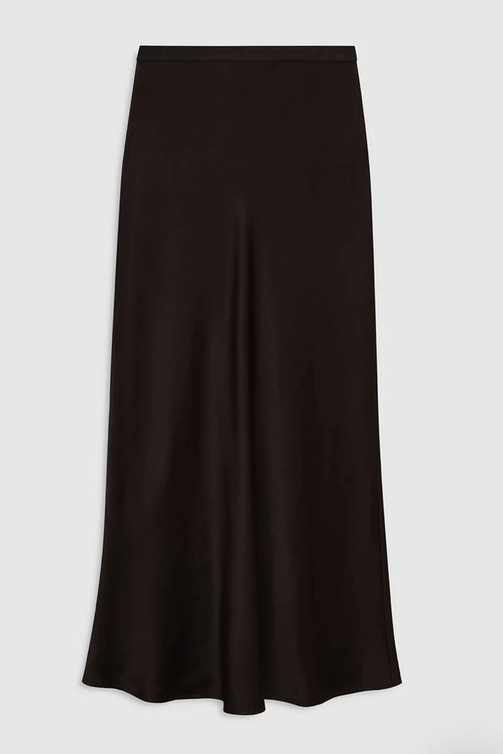 Anine Bing - Bar Silk Skirt deep brown