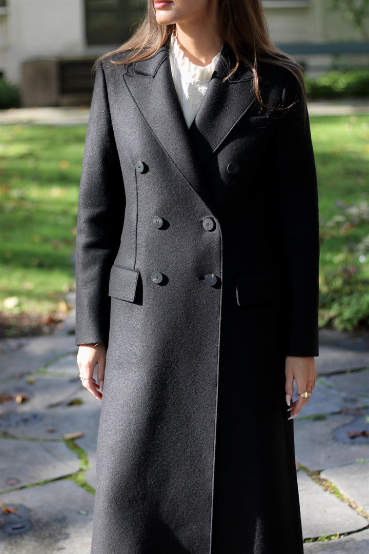 Harris Wharf London - Long double breasted tailored coat