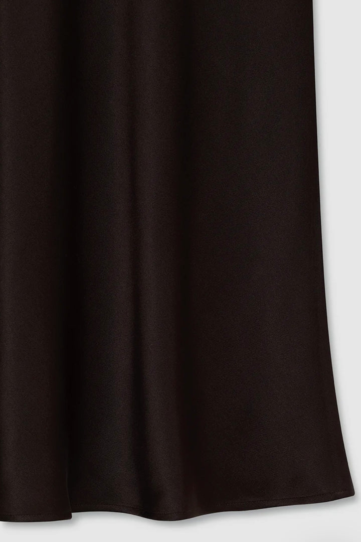 Anine Bing - Bar Silk Skirt deep brown