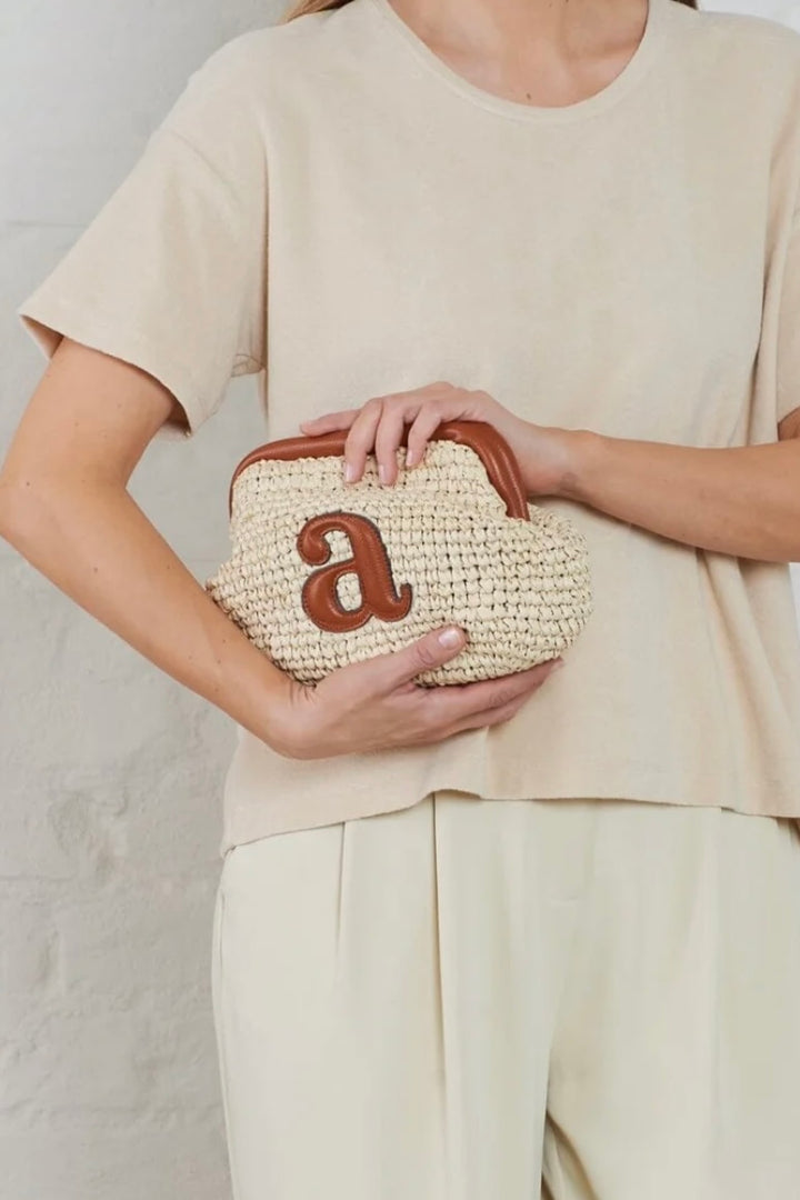 Arnie Says - Raffia Clutch