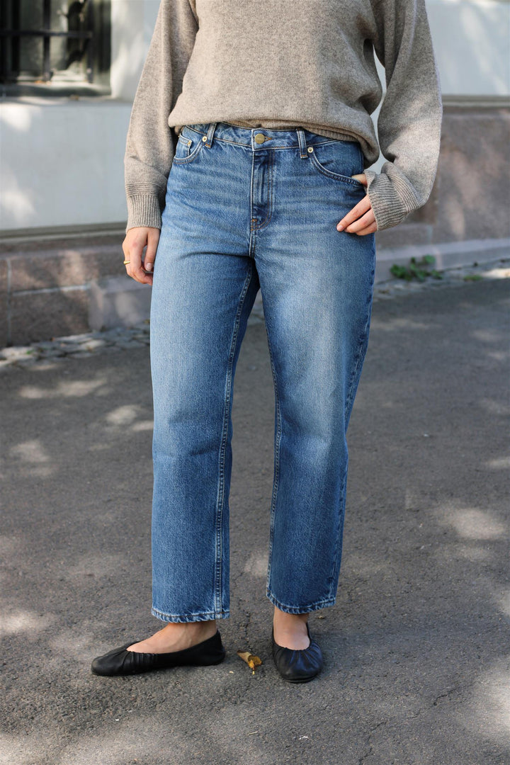 Skall Studio - Allison cropped jeans vintage washed blue