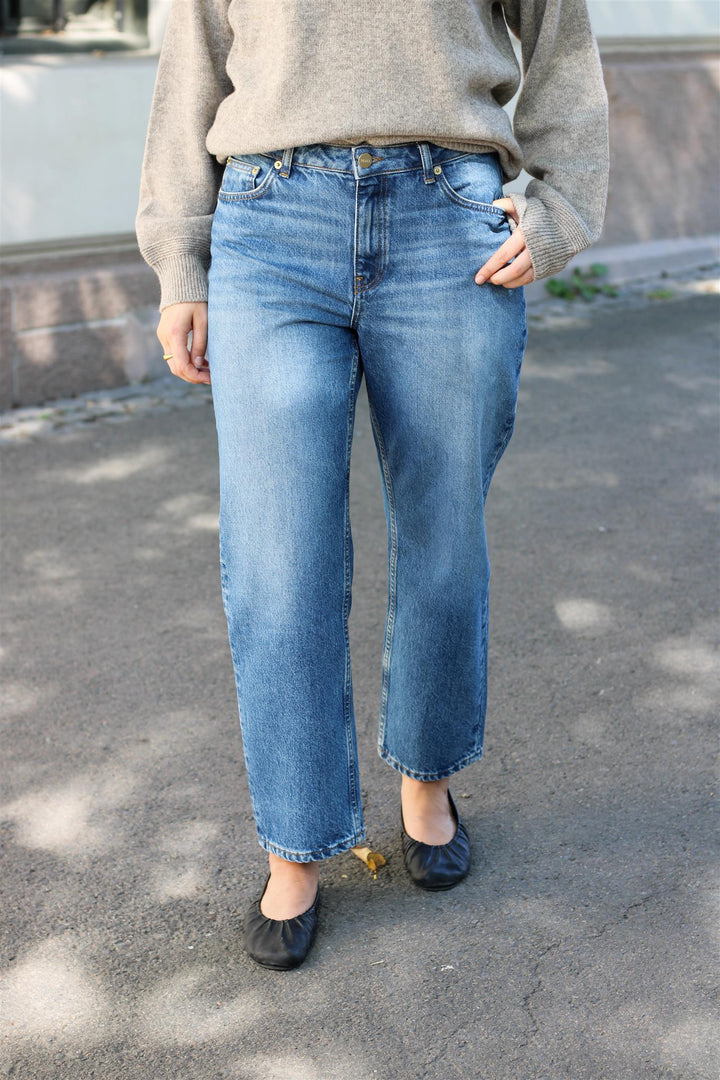 Skall Studio - Allison cropped jeans vintage washed blue