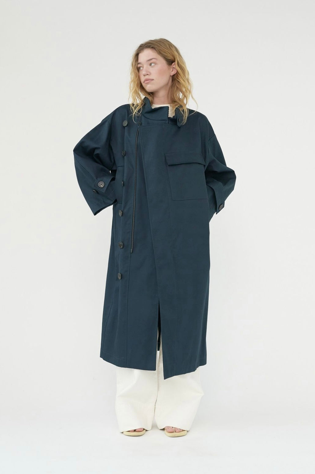 Af Agger - Water Resistant Trench Coat - Navy