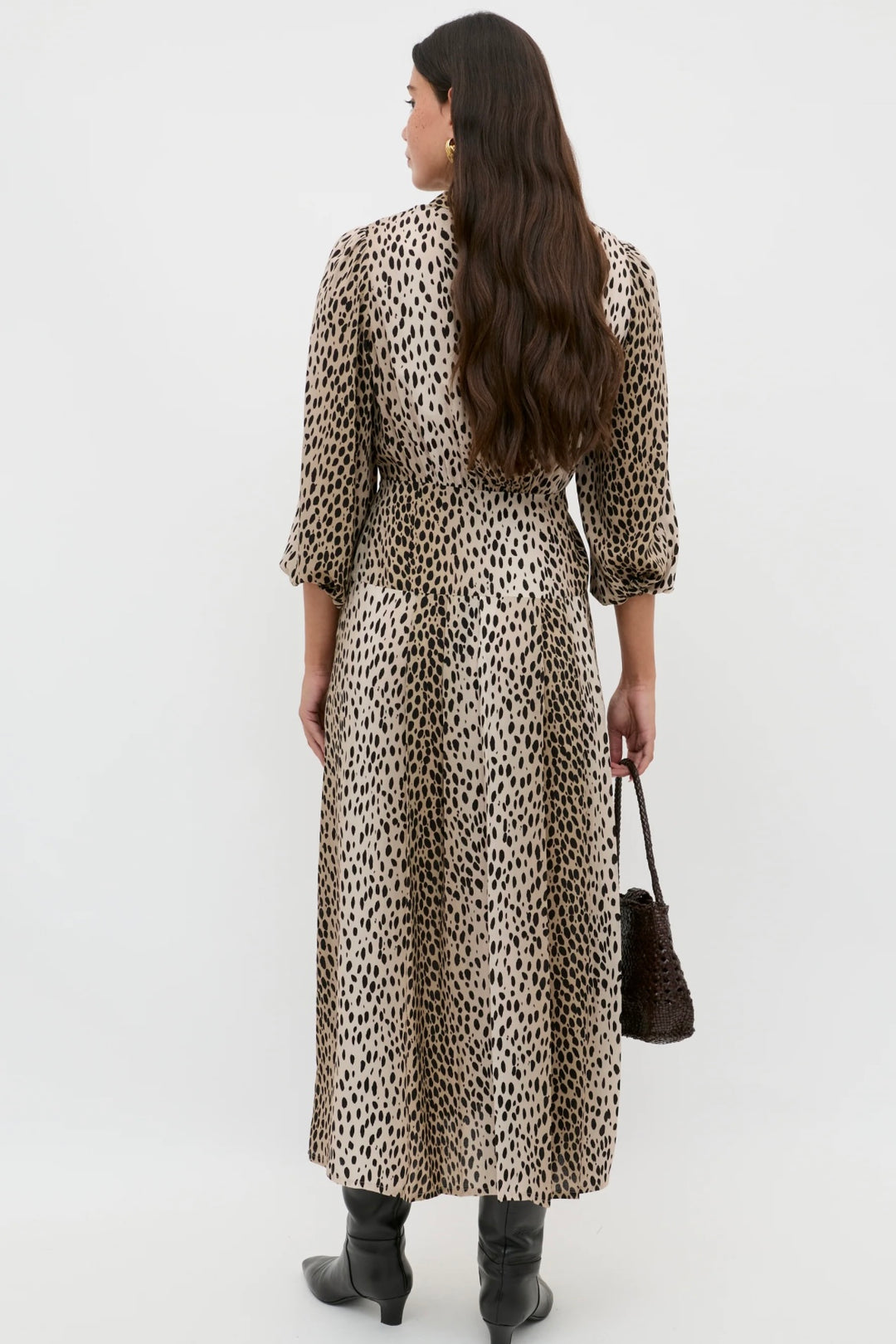 Rixo - Izzy Dress Antelope Spot Black