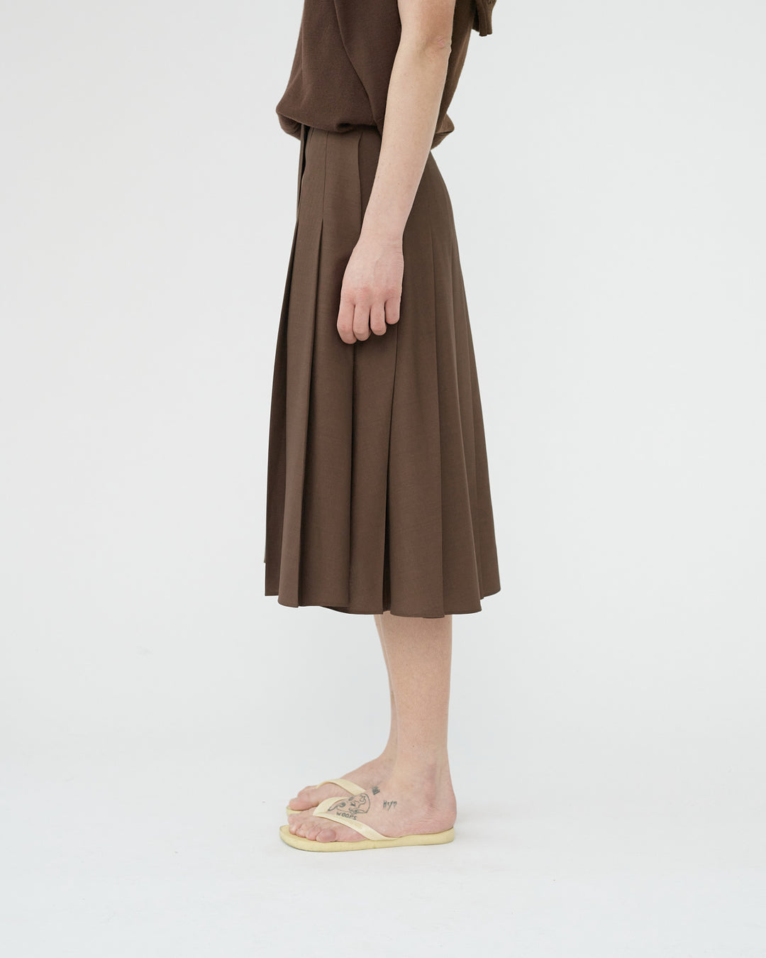 AF Agger - Tropical wool pleated skirt