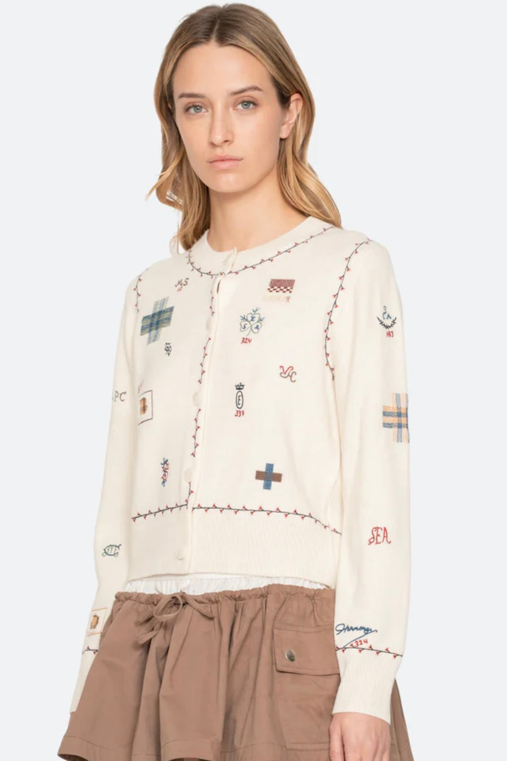 Sea NY - Claira Emb Knit Cardigan