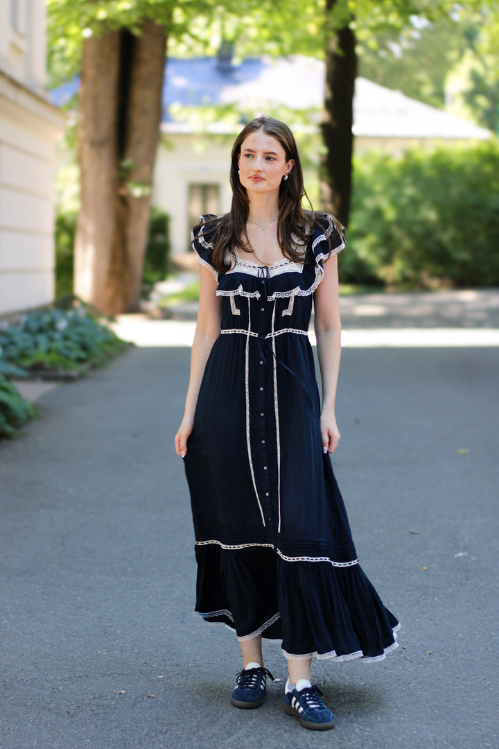 Rixo - Kendara Dress Deep Navy